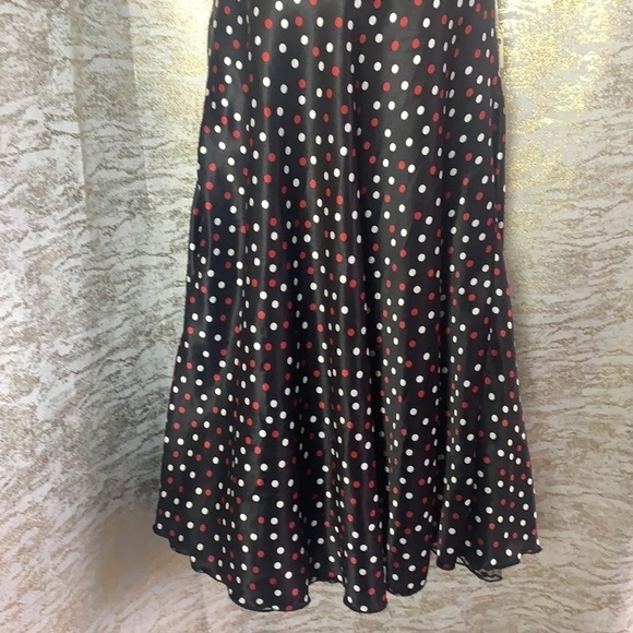 Jessica black polka dot white/pink cocktail halter dress size 10 - Picture 5 of 14